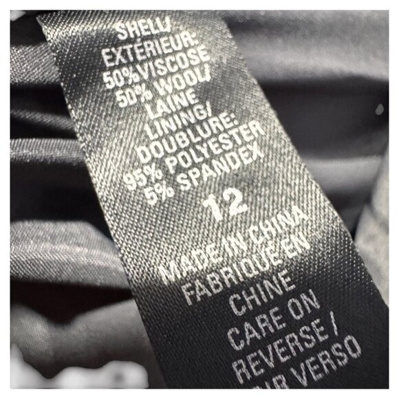 Tahari Grey Textured viscose Wool Suit Blazer Jacket‎ size 12 - Picture 2 of 4